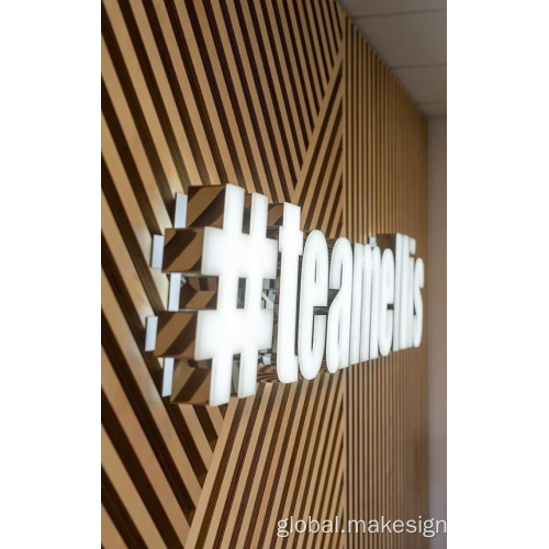 Illuminated Office Signage Borderless letter signs Manufactory